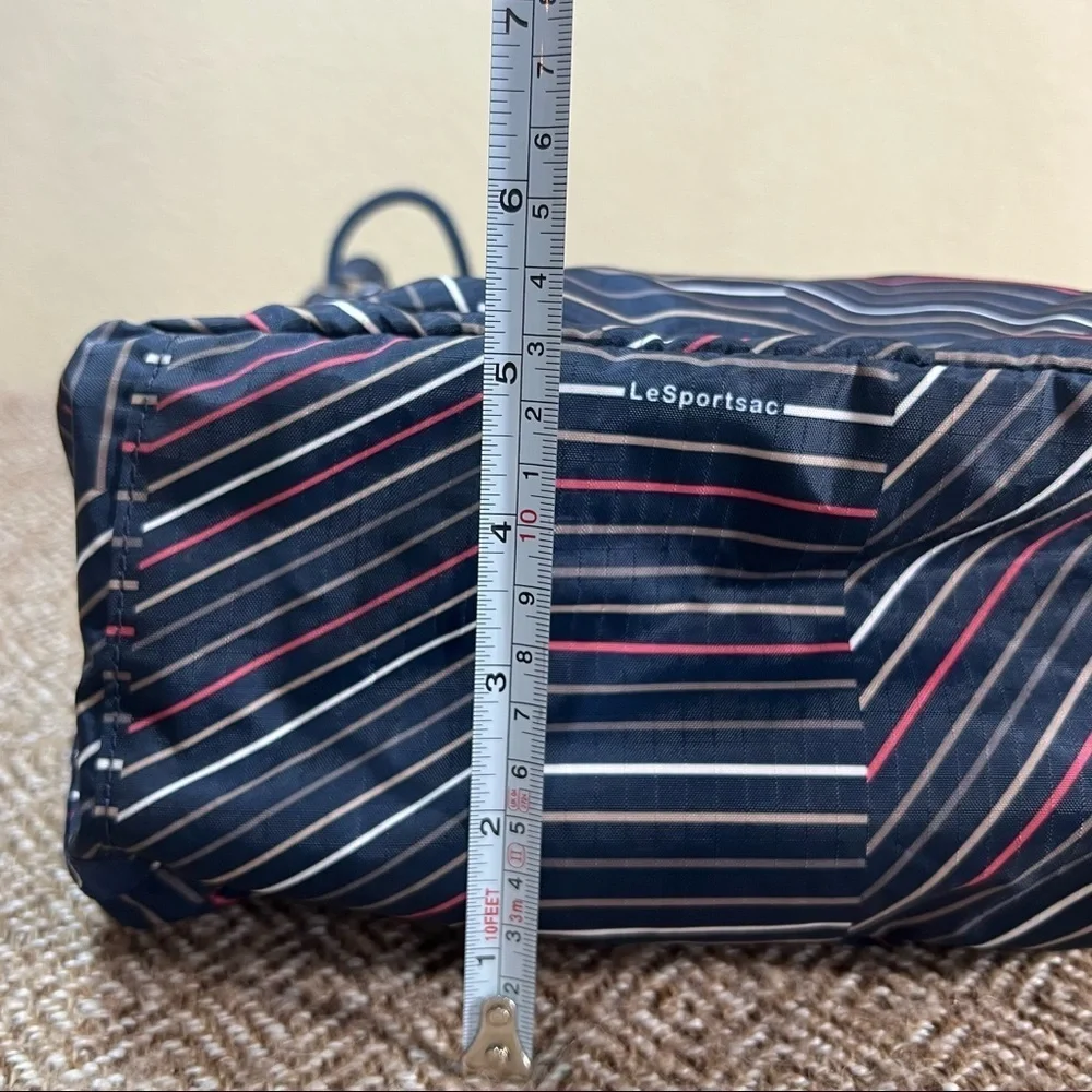 LESPORTSAC-Small Edie Drawstring Backpack Bag In Stripe Euphoria EUC Daily Use